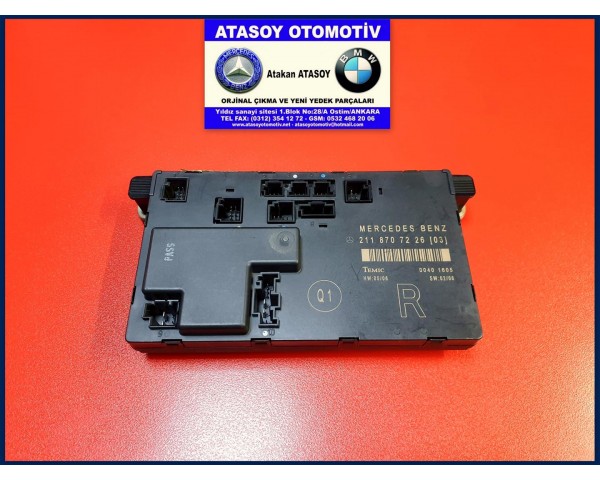 MERCEDES W211 SAĞ ÖN KAPI BEYNİ 2118702885 2118702085 2118707226 2118701026 2118201685 2118208285 2118200626 2118701226 2118200426 2118702285 2118208485 2118707026 W211 R KAPI BEYNİ